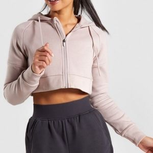 Gymshark Legacy Fitness Cropped Zip Up Hoodie Size Small